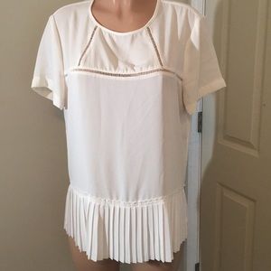 Banana Republic ivory keyhole top